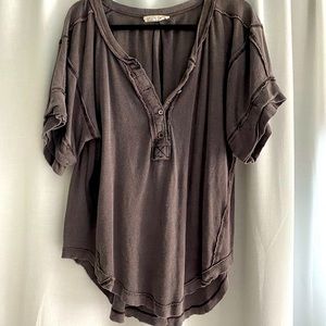 Free People - We The Free - Care FP Heritage Henley - Black coffee